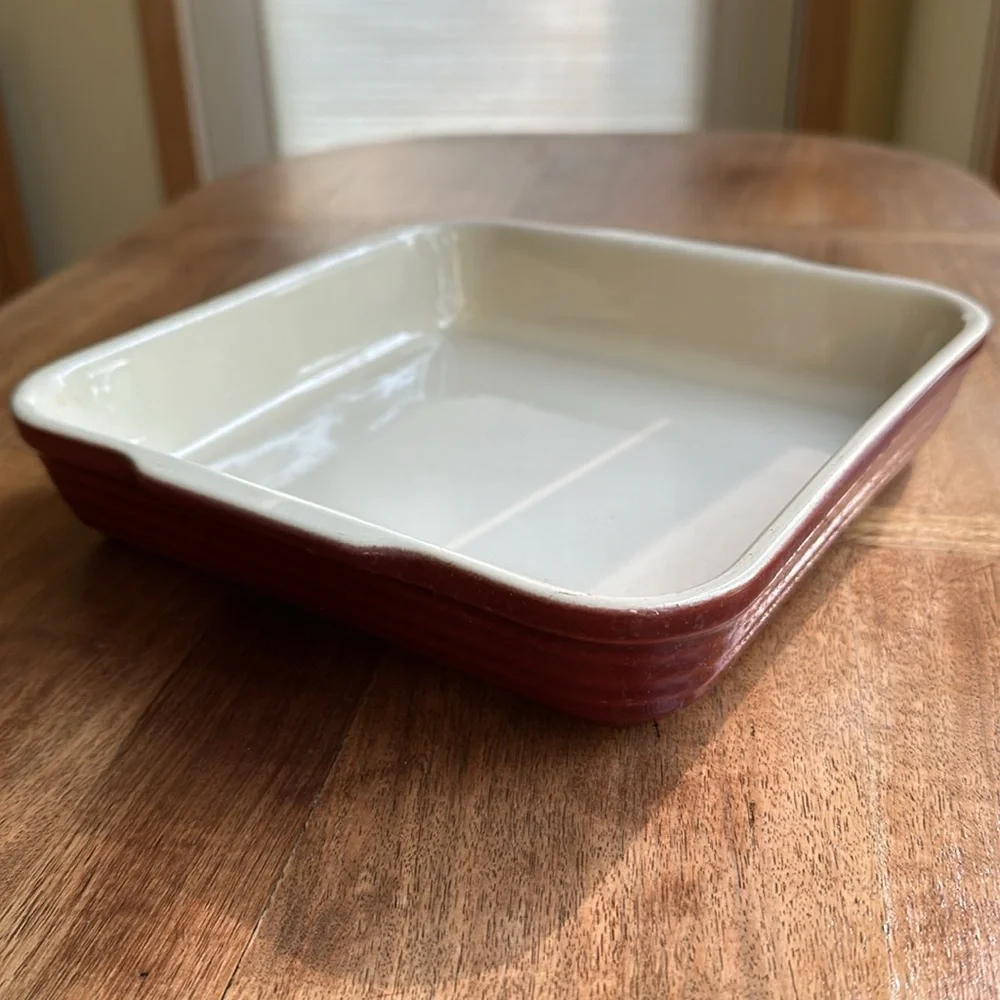Emile Henry France Red Casserole Williams Sonoma Square Dish 9 x 9